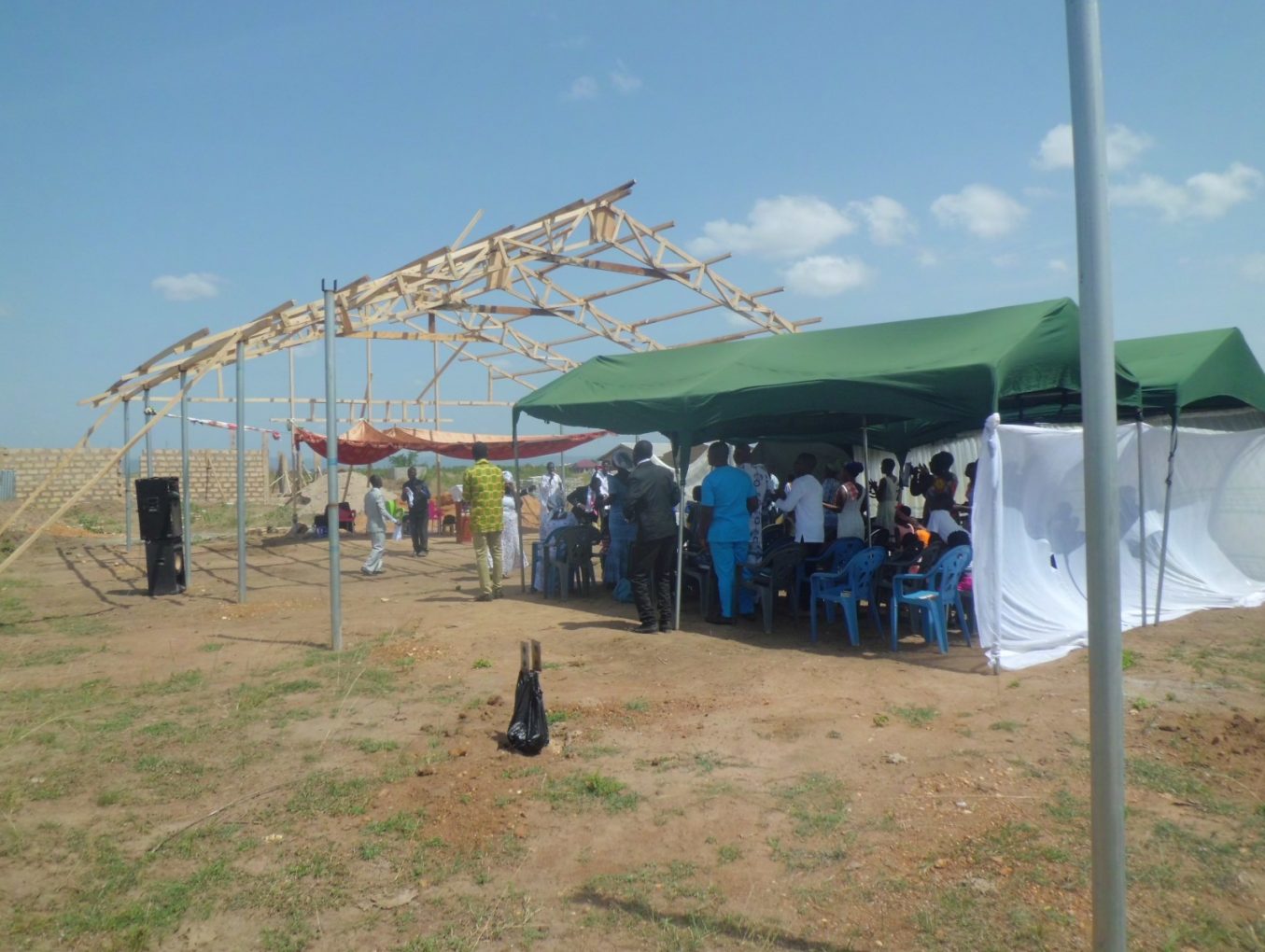 Pastor Padi - First Service at Church Building