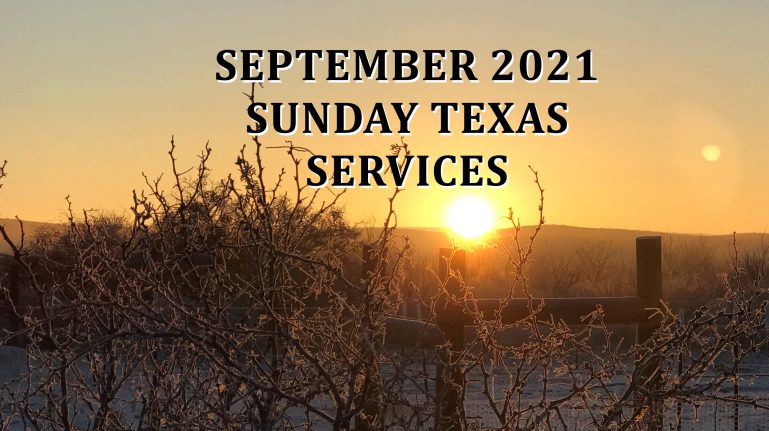 September 2021 Texas Sunday Services