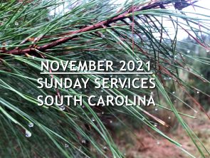 November 2021 South Carolina Sunday Services