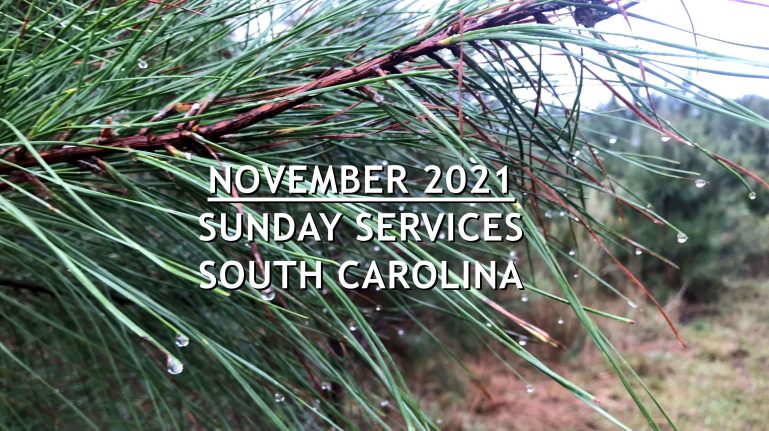 November 2021 South Carolina Sunday Services