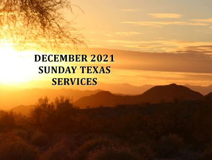 December 2021 Texas Sunday Services