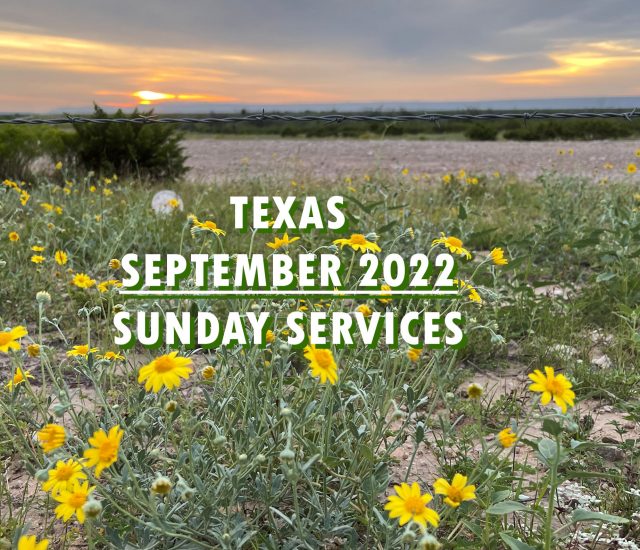 September 2022 Texas Sunday Services